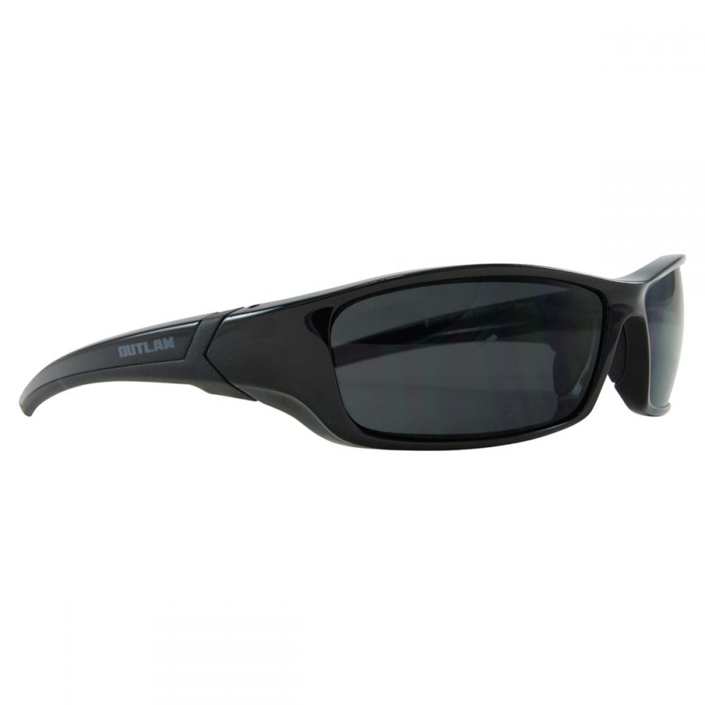 Outlaw Safety Glasses - Black Frame Polarised Lens