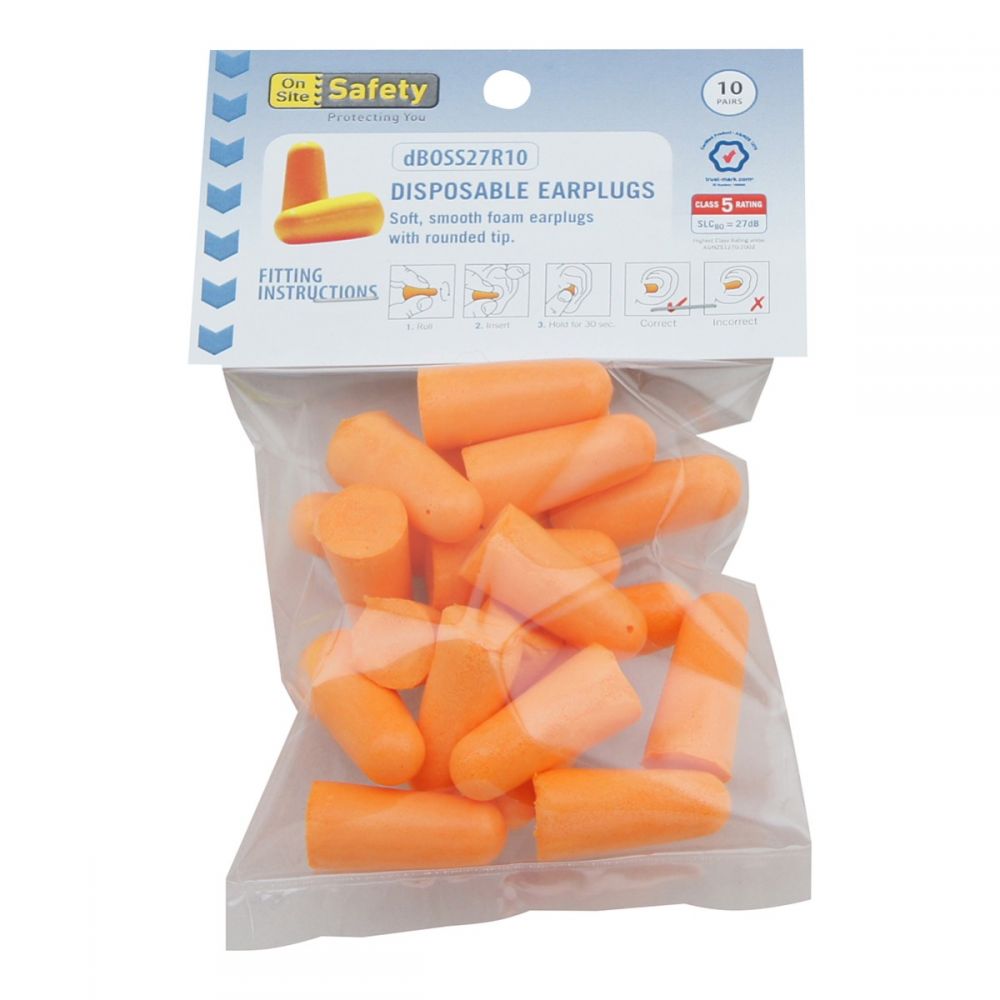 Disposable Earplugs (Uncorded) - Orange (Handy Pack)