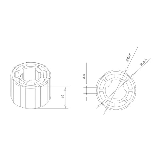 Alpha A2201 Drive – 26.5mm Internal Keyless Tube (30mm Motors)