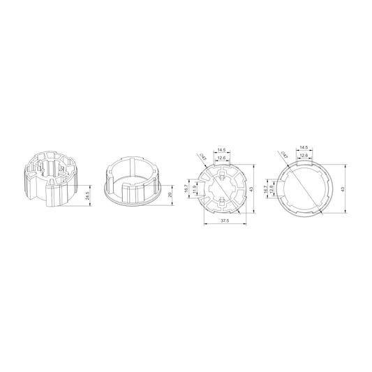 Alpha A2314 Crown & Drive – Blindware & NBS 50mm Tube (40mm Motors)