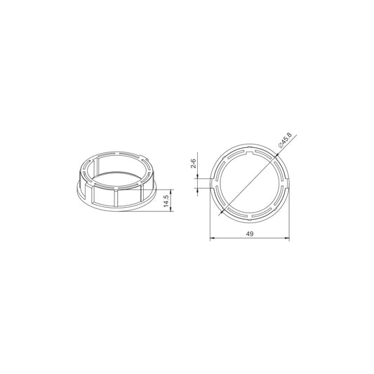 Alpha A2324 45mm Aluminium Transit Drive & Clip – 50mm C&D on 40mm Motor