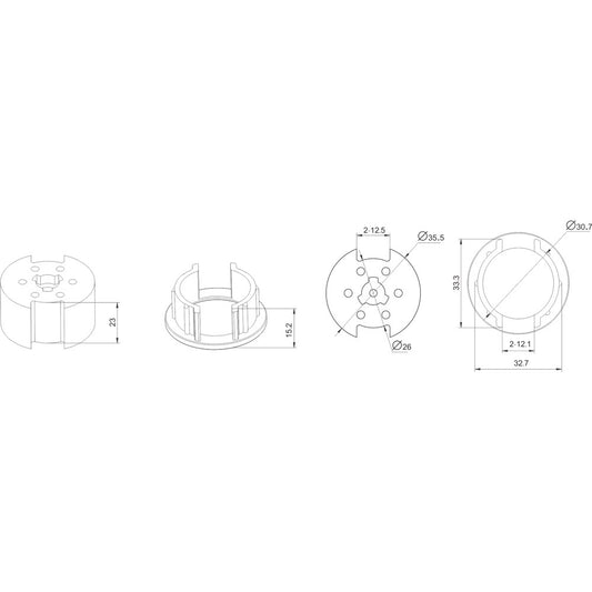Alpha A2217 Crown & Drive for 30mm Battery Motors