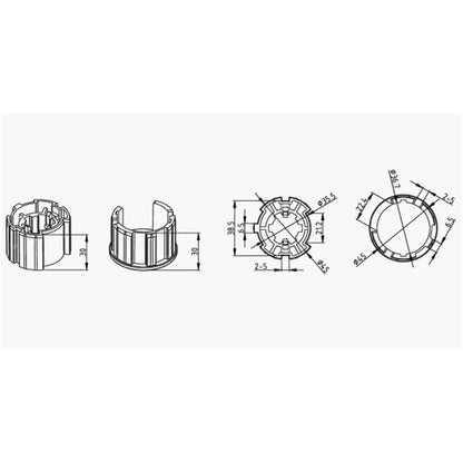 Alpha A2313 Crown & Drive – Uniline 48mm Light Duty Tube (40mm Motors)