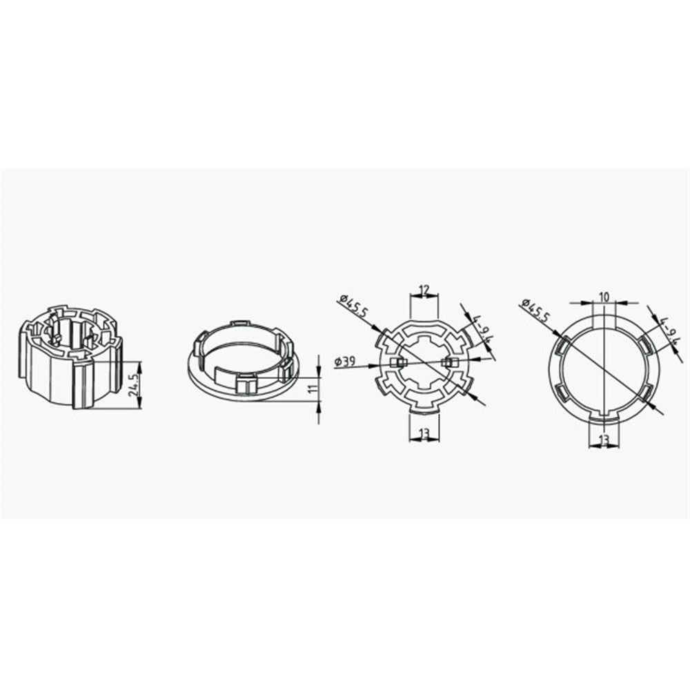 Alpha A2315 Crown & Drive – Uniline 48mm Heavy Duty Tube (40mm Motors)