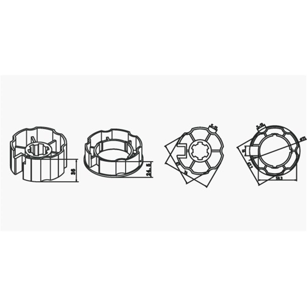 Alpha A2409 Crown & Drive – 78mm Galvanised / 80mm Ziptrak Tube (50mm Motors) - Pre-Order Item