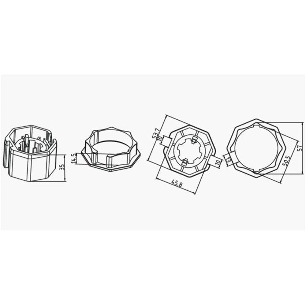 Alpha A2423 Crown & Drive – 60mm Hunter Douglas Galvanised Tube (50mm Motors)