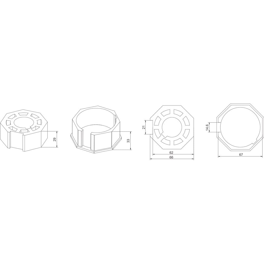 Alpha A2501 Crown & Drive – 70mm Octagonal Shutter Tube (60mm Motors)