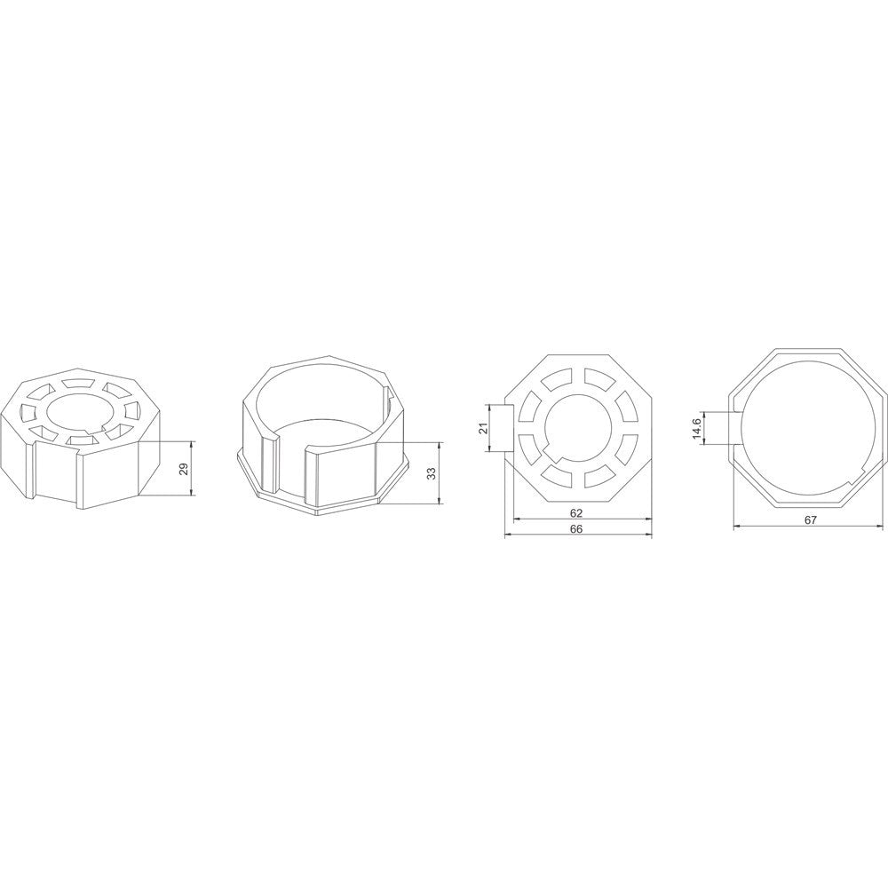 Alpha A2501 Crown & Drive – 70mm Octagonal Shutter Tube (60mm Motors)