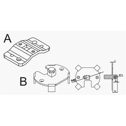 Alpha A3005 Awning Motor Bracket – Block & Pin