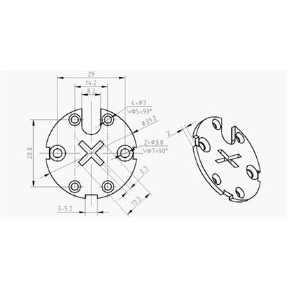 Alpha A3304 Motor Plate for 40mm Motors – Acmeda Brackets