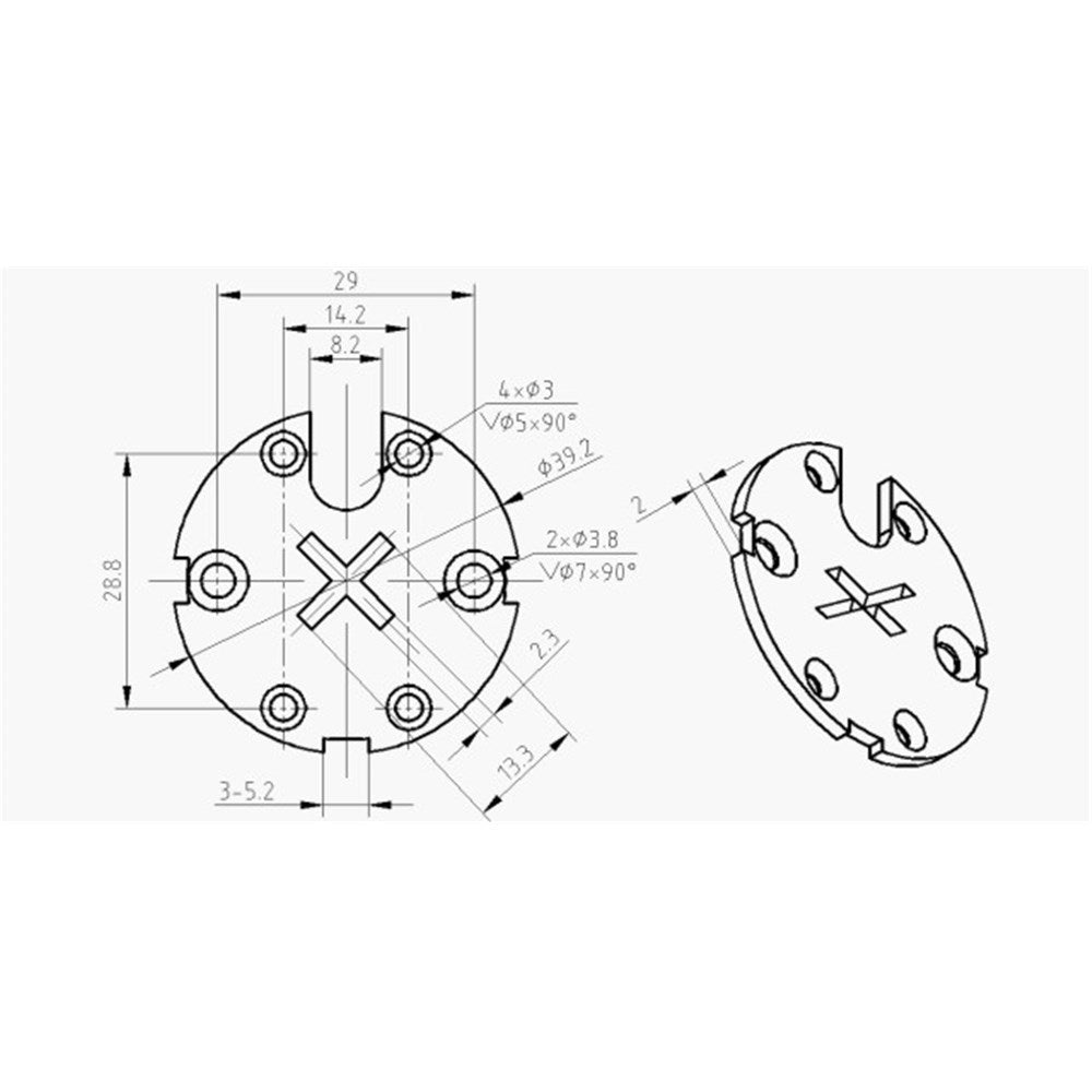 Alpha A3304 Motor Plate for 40mm Motors – Acmeda Brackets