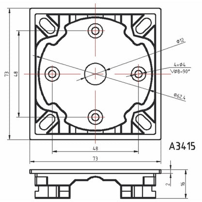 Alpha A3415 50mm Motor Fast Plug Plate – Roller Shutters