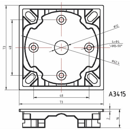 Alpha A3415 50mm Motor Fast Plug Plate – Roller Shutters