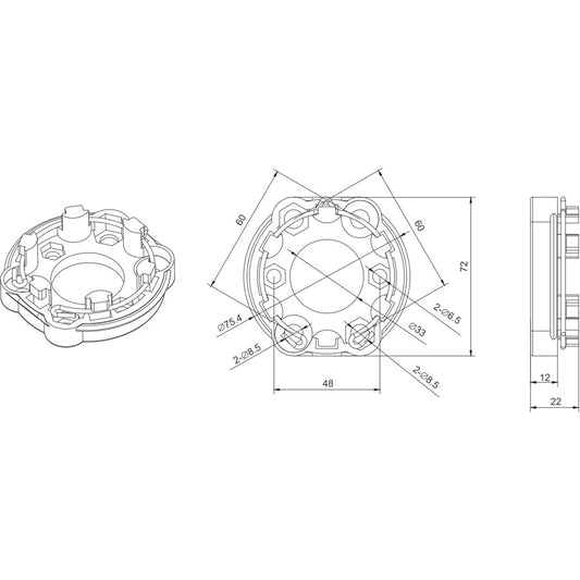 Alpha A3440 Mounting Plate – Starhead Obstacle Detection Motors