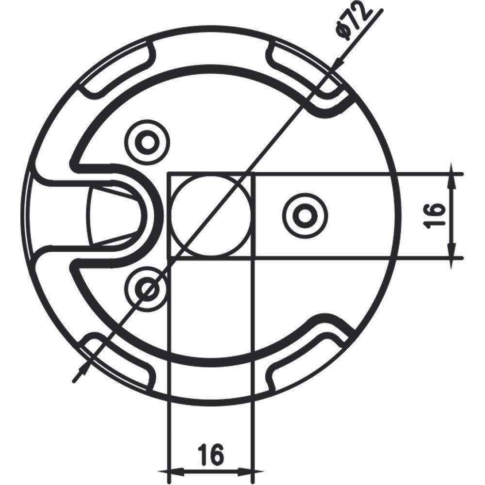 Alpha A3502 Bracket for WSER60 60mm Motor Head