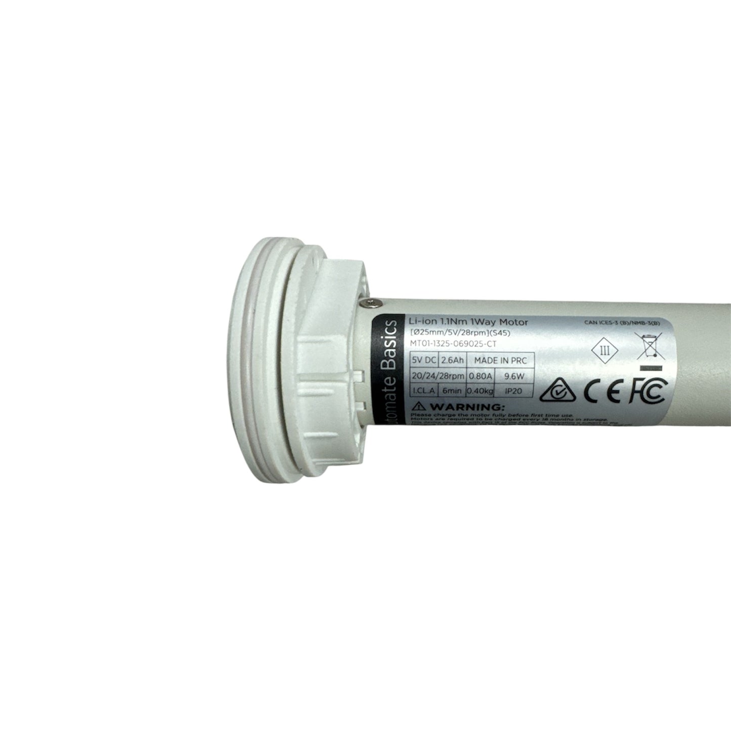Rollease Acmeda Automate Basics Tubular internal blind motor with one 5CH Remote | MT01-1325-069025-CT