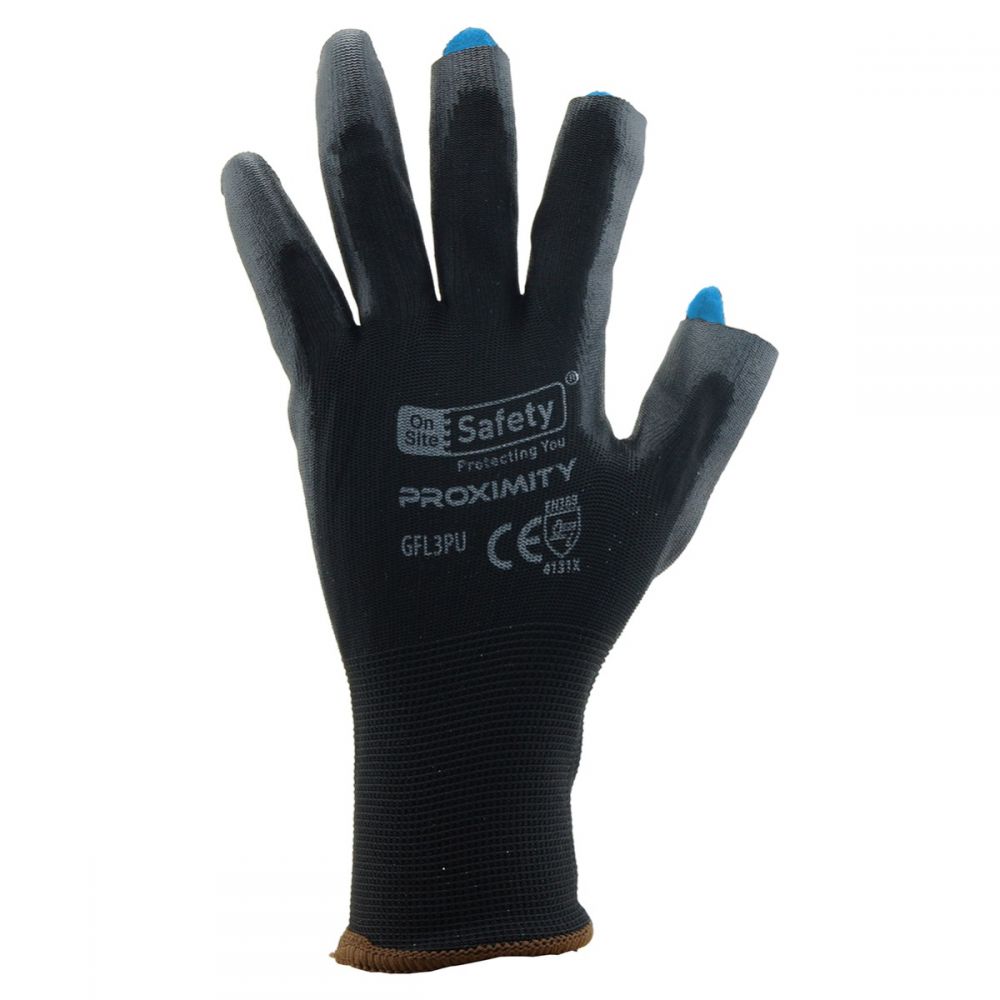 Proximity Semi Fingerless Gloves (Black) - 1 Pair