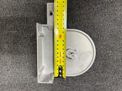 Ziptrak cast aluminium no pelmet side frame, mill finish, reverse view