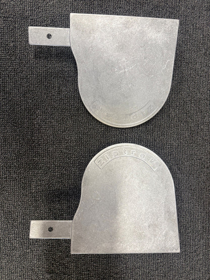 Pair of genuine Ziptrak cast aluminium side frames for no pelmet outdoor blinds, 135mm, left and right