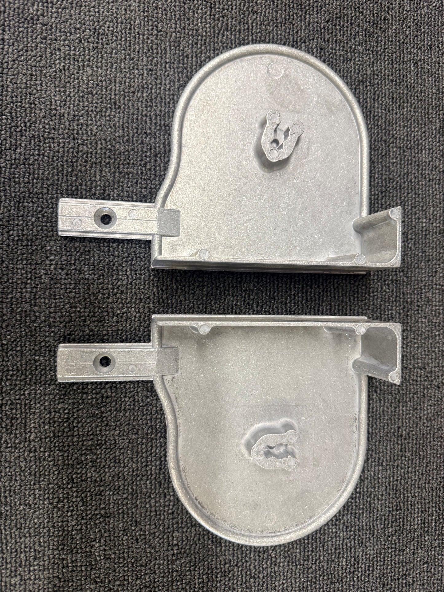 Ziptrak 135mm no pelmet side frames shown as a matched left and right pair